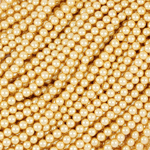 5 mm Golden Faux Pearl Beads