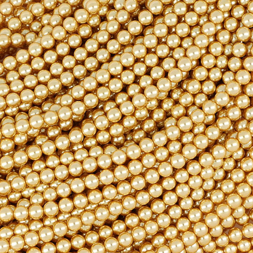 6 mm Golden Faux Pearl Beads