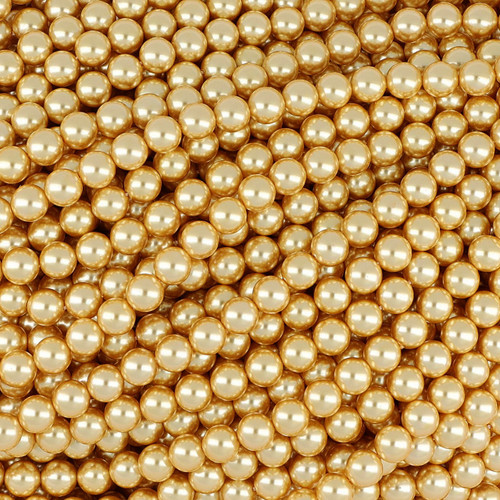 8 mm Golden Faux Pearl Beads