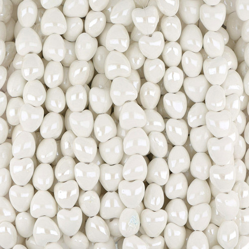 Ceramic Heart Beads 12x12x9 MM Ceramic Heart Beads 12x12x9 MM