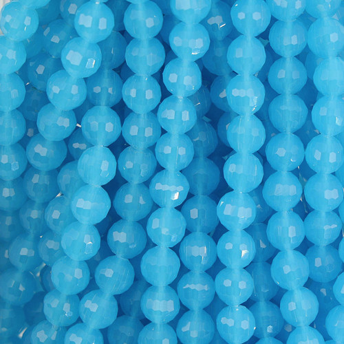Round Faceted Glass Beads 8MM