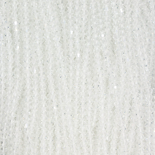 Bicone Faceted Glass Beads - Clear Bicone Faceted Glass Beads - Clear