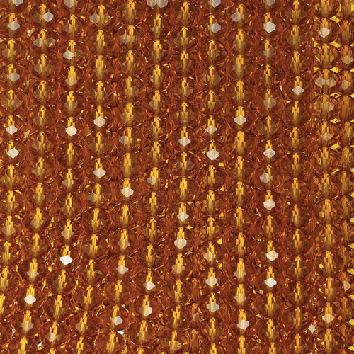 Rondelle Faceted Glass Beads - Caramel Brown 6mm