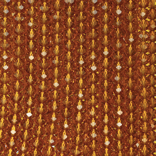 Rondelle Faceted Glass Beads - Caramel Brown