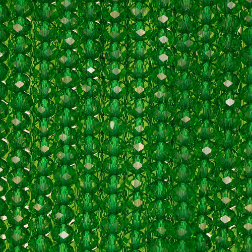 Rondelle Faceted Glass Beads - Lime Green 6mm