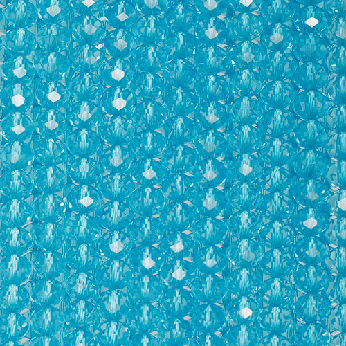 Rondelle Faceted Glass Beads - Sky Blue 6mm