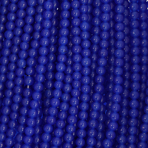 Dyed Agate Round Beads 4-4.5 mm-Royal Blue