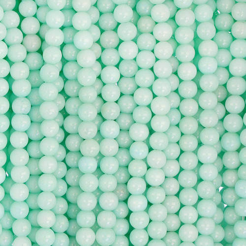 Dyed Agate Round Beads 6 mm-Mint