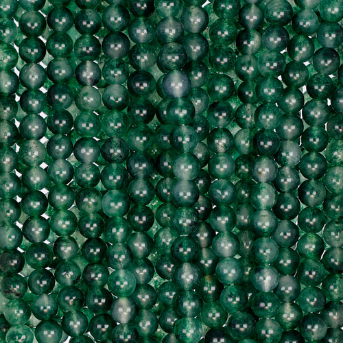 Dyed Agate Round Beads 6mm- Forest Green