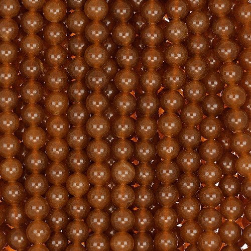 Dyed Agate Round Beads-Caramel Brown