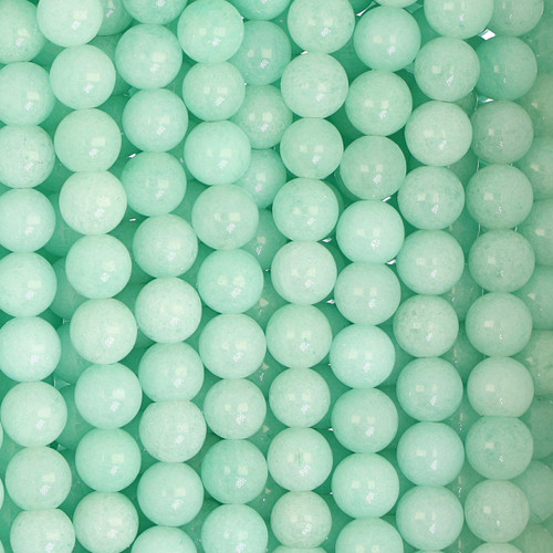 Dyed Agate Round Beads 8 mm-Mint Green