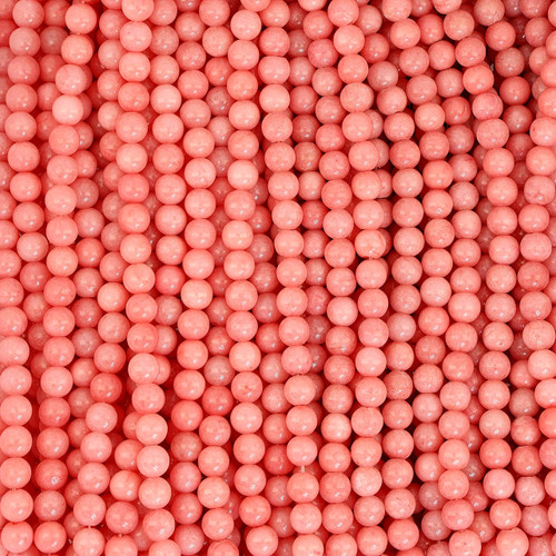 8 mm Dyed Agate Light Pink Round Beads