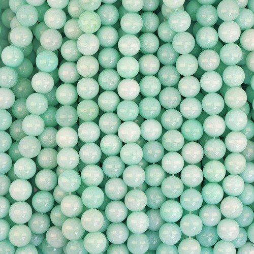 Dyed Agate Round Beads 10 mm-Mint Green