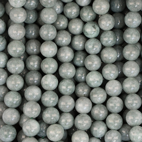 Dyed Agate Round Beads 10 mm-Gray Green