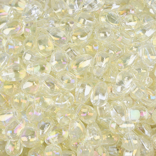 Briolette Shaped Glass Beads - Iridescent Dawn