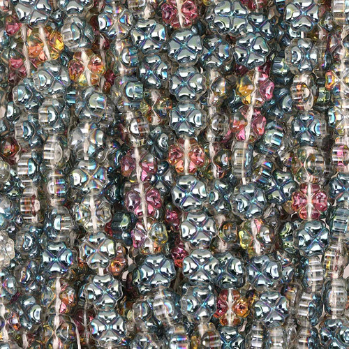 Clover Shaped Glass Beads- Paradise  Green