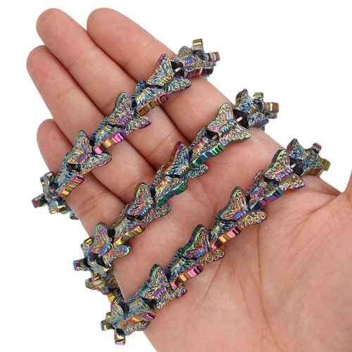 Butterfly Shaped Glass Beads - Fantasy Purple