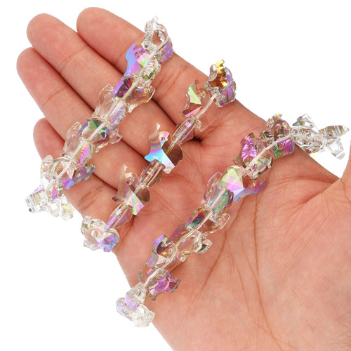 15X12mm Elephant Shape Glass Beads - Fantasy Purple