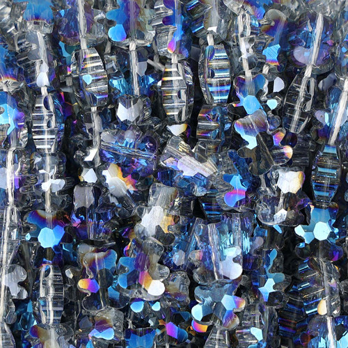 Teddy Bear Glass Beads -  Sapphire Blue