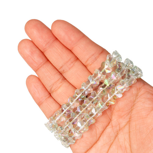 8X10MM Butterfly Shaped Glass Beads - Transparent Green