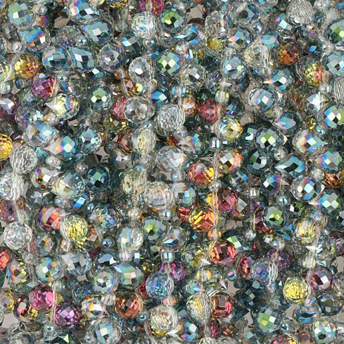 Faceted Teardrop Shape Glass Beads - Paradise Green