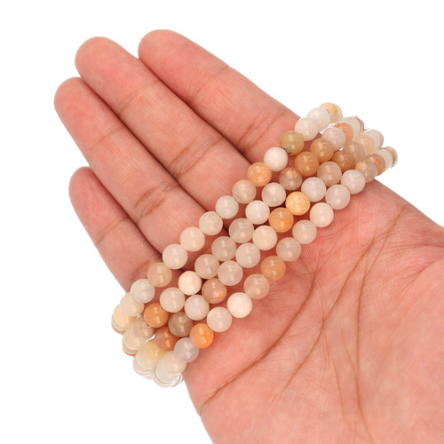 6mm Round Natural Peach Aventurine  Gemstone Beads