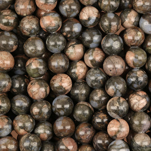 10mm Natural Llanite Gemstone Beads