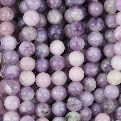 6mm Lepidolite Natural Gemstone Beads