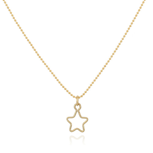 14K Gold Filled Star Wire Necklace