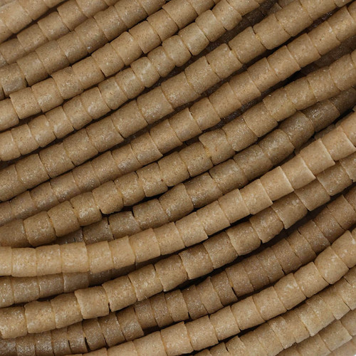 Tortilla Brown African Masai Tube Beads