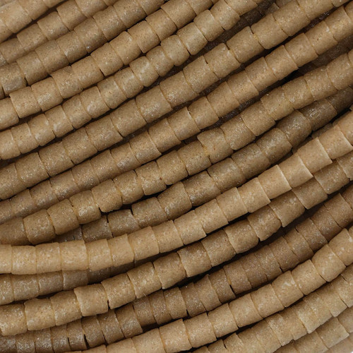 Tortilla Brown African Maasai Tube Beads