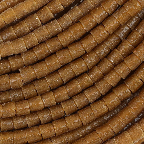 Russet Brown Colored Masai Tube Beads