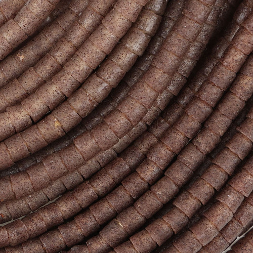 Pecan Brown African Maasai Tube Beads