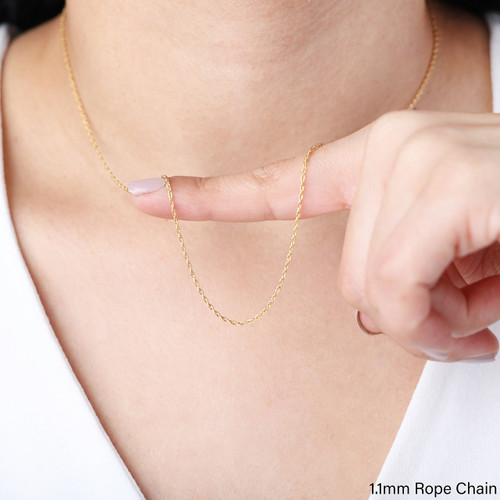 14k Gold Filled 1.1mm Rope Chain Necklace (GFN4012030)