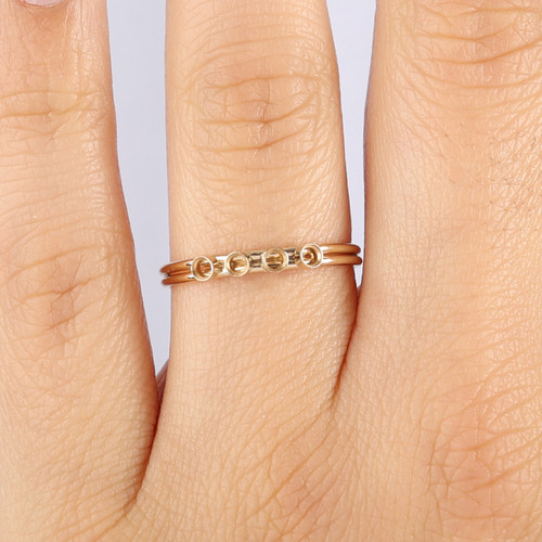 14k Gold Filled 4 2mm Bezel Stacking Ring 14k Gold Filled 4 2mm Bezel Stacking Ring