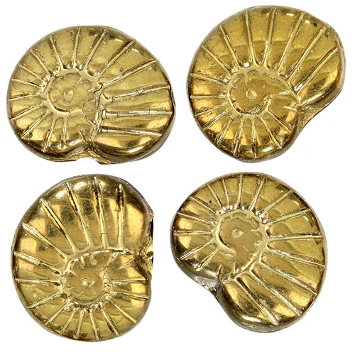 Snail Czech Glass Beads 17x13mm 8 Pcs - Gold Color Snail Czech Glass Beads 17x13mm 8 Pcs - Gold Color