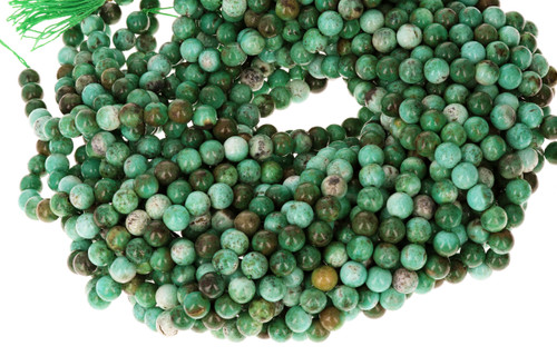15 IN 6.5 mm Natural Turquoise and Green Agate Beads 15 IN 6.5 mm Natural Turquoise and Green Agate Beads