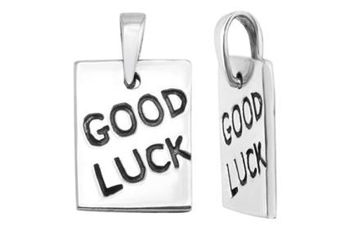 Sterling Silver Good Luck Charm Pendant