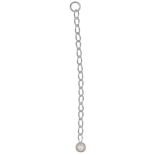 Sterling Silver 3.3mm Chain Extender w/Stardust Bead