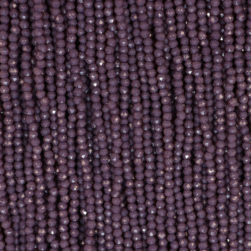 Round Faceted Glass Beads 2mm-Purple Mauve