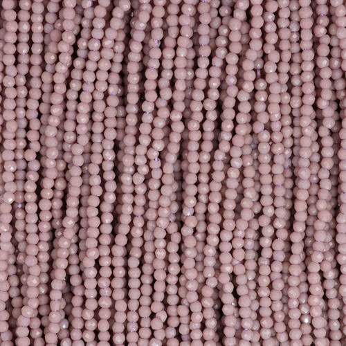 Round Faceted Glass Beads 2mm-Thistle Purple