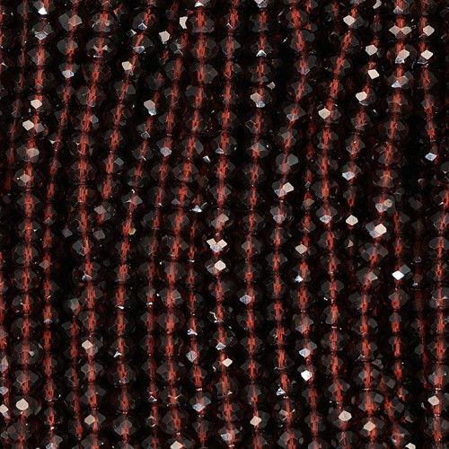 Rondelle Faceted Glass Beads 4mm-Dark Mauve