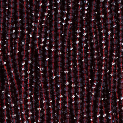 Round Faceted Glass Beads 3mm-Burgundy