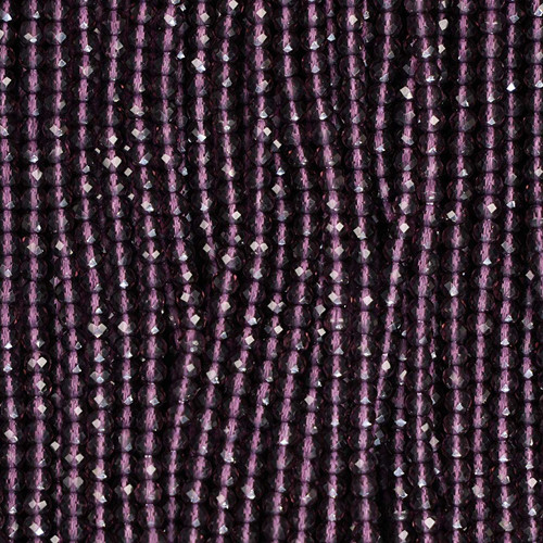 Round Faceted Glass Beads 3mm- Purple Grape