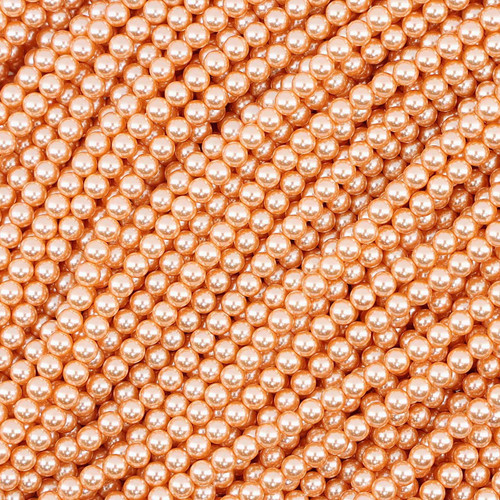 Crystal Glass Pearls 4mm -Pale Copper