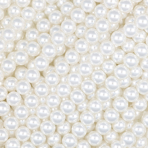 Crystal Glass Pearls 8mm-White