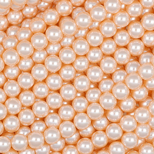 Crystal Glass Pearls 8mm-Creamy Peach