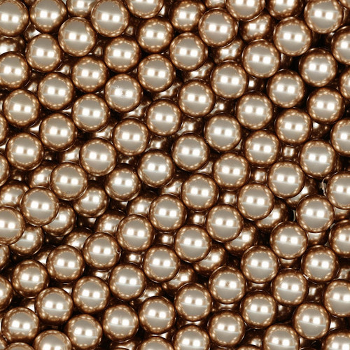 Crystal Glass Pearls 8mm-Bronze Gold