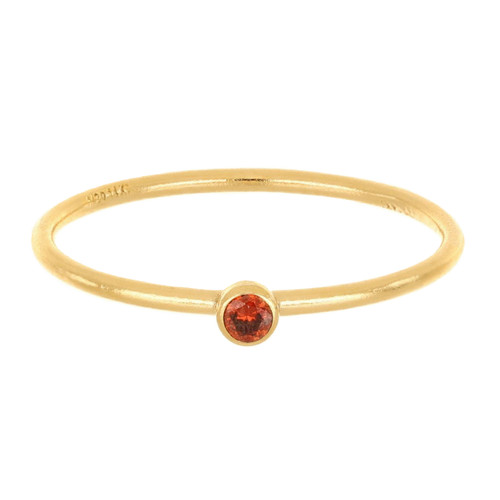 14k Gold Filled Deep Red CZ Stacking Ring Size 7 - 1Pc. Made in USA. FREE SHIPPING