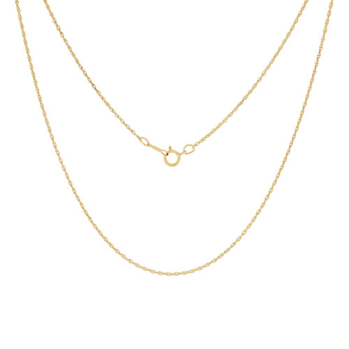 14K Gold Filled 16” 1.1mm Rope Chain Necklace